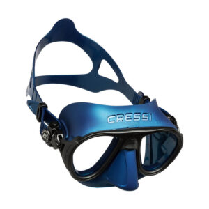 Cressi-Calibro-Silicone-Mask-Blue-Metal