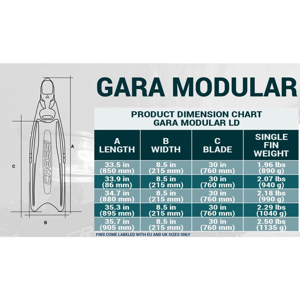Πέδιλα Κατάδυσης Cressi Gara Modular LD-sizes