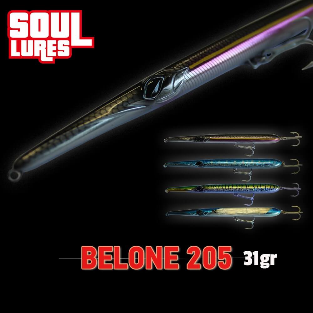 Τεχνητό Δόλωμα Soul Lures Belone 205mm - colors