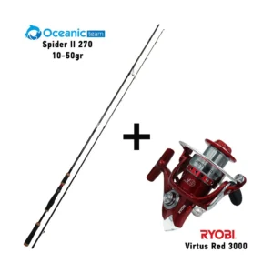 Combo Spinning Oceanic Team Spider II 270 / 10-50gr + Ryobi Virtus Red 3000