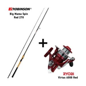 Σετ Ψαρέματος Combo Shore Jigging Robinson Big Mama Spin Rod 270 + Ryobi Virtus 6000 Red