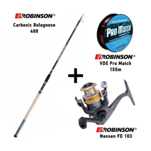 Σετ Ψαρέματος Combo Match Robinson Carbonic Bolognese 400 + Robinson Nansen FD 103 + Robinson Pro Match 150m