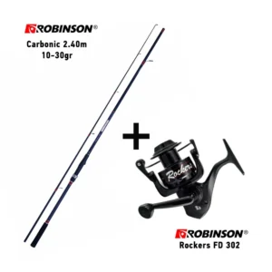 Σετ Ψαρέματος Combo Spinning Robinson Carbonic 2.40m / 10-30gr + Robinson Rockers FD 302