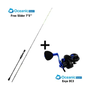 Σετ Ψαρέματος Combo Tai Rubber Oceanic Team Tai Rubber Free Slider 7’5’’ + Oceanic Team Enyo DC3