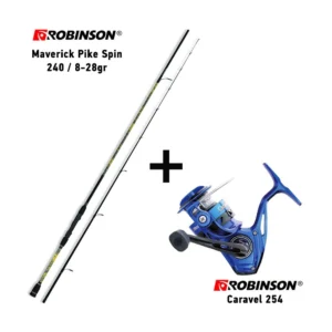 Σετ Ψαρέματος Combo Spinning Robinson Maverick Pike Spin 2.40m / 8-28gr + Robinson Caravel 254