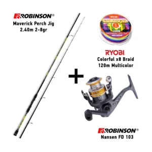 Σετ Ψαρέματος Combo LRF Robinson Maverick 240 2-8gr + Robinson Nansen FD 103 + Ryobi Colorful x8 120m