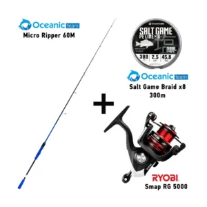 Σετ Ψαρέματος Combo Slow Jigging Oceanic Team Micro Ripper 60M + Ryobi Smap RG 5000 + Oceanic Team Salt Game Braid x8 300m