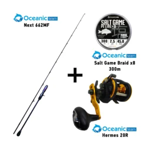 Σετ Ψαρέματος Combo Slow Jigging Oceanic Team Next 662MF + Oceanic Team Hermes 20R + Oceanic Team Salt Game Braid x8 300m