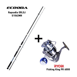 Σετ Ψαρέματος Combo Shore Jigging Ecooda Rapsodia ERLSJ S1062MH + Ryobi Fishing King PR 6000