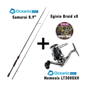 Σετ Ψαρέματος Combo Eging Oceanic Team Samurai + Oceanic Team Nemesis LT3000XH + Oceanic Team Eginio