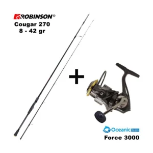 Σετ Ψαρέματος Combo Spinning Robinson Cougar Zander Jig 270 / 8 – 42gr + Oceanic Team Force 3000