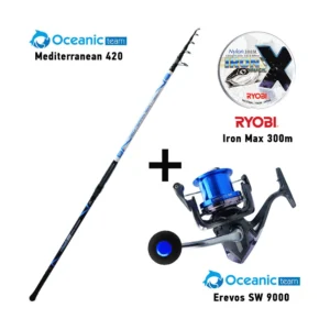 Σετ Ψαρέματος Combo Surf Casting Oceanic Team Mediterranean 420 + Oceanic Team Erevos SW 9000 + Ryobi Iron Max 300m