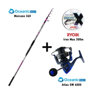 Σετ Ψαρέματος Combo Surf Casting Oceanic Team Moicano 360 + Oceanic Team Atlas SW 6000 + Ryobi Iron Max 300m