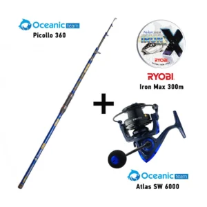 Σετ Ψαρέματος Combo Surf Casting Oceanic Team Picollo 360 + Oceanic Team Atlas SW 6000 + Ryobi Iron Max 300m