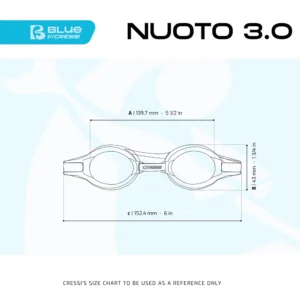 Γυαλάκια Κολύμβησης Cressi Nuoto 3.0 Διαστάσεις