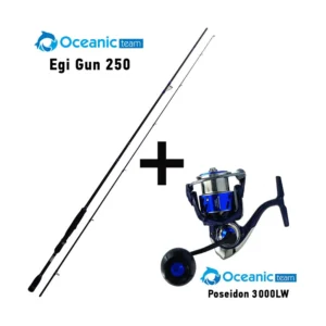 combo eging oceanic team egi gun 250 + oceanic team poseidon 3000lw