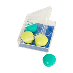 zoggs silicone ear plugs turquoise/yellow