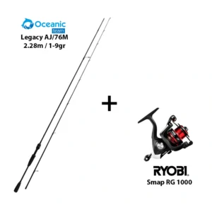 combo lrf oceanic team legacy aj/76m – 2.28m / 1 9gr + ryobi smap 1000 rg