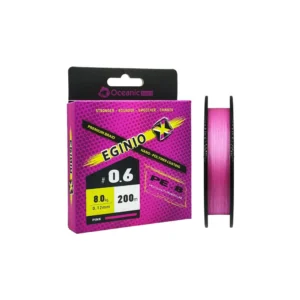 oceanic team eginio x braided line x8 200m pink